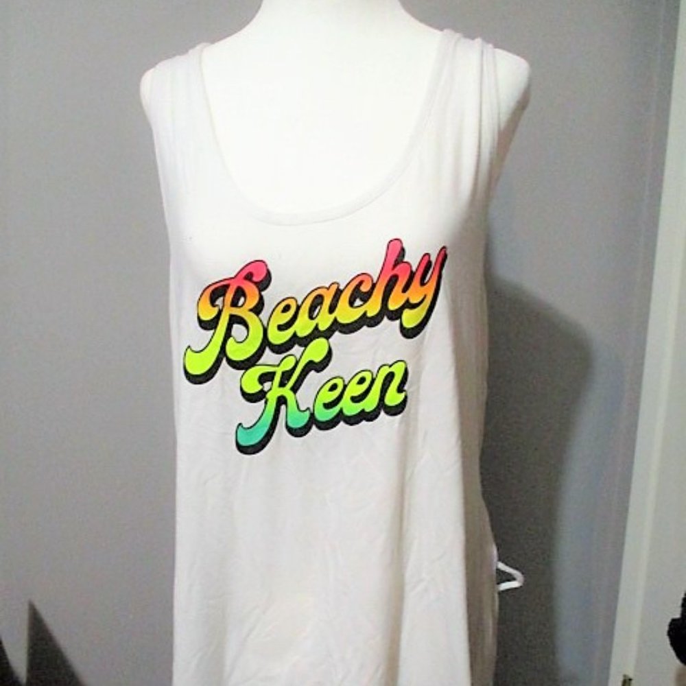 Beachy Keen Beach Tank Shirt with ties
